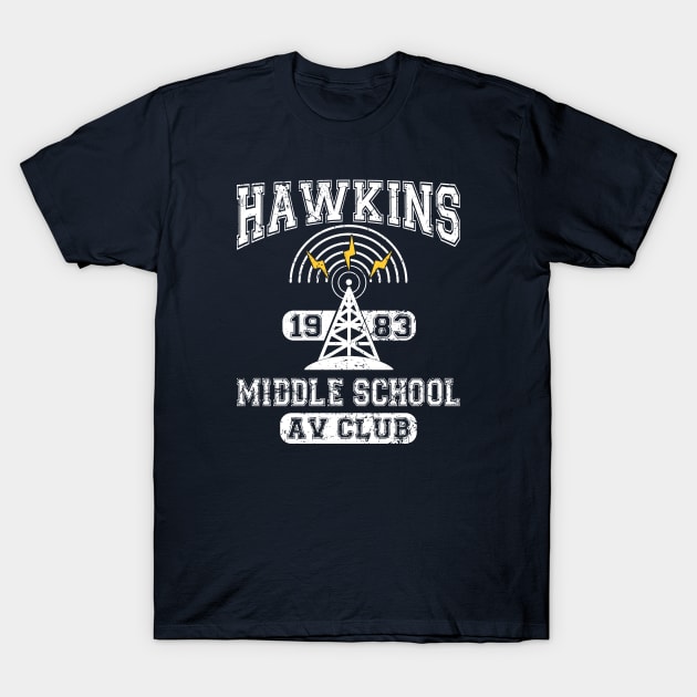 Stranger Things Tee - Hawkins AV Club T-Shirt by KennefRiggles